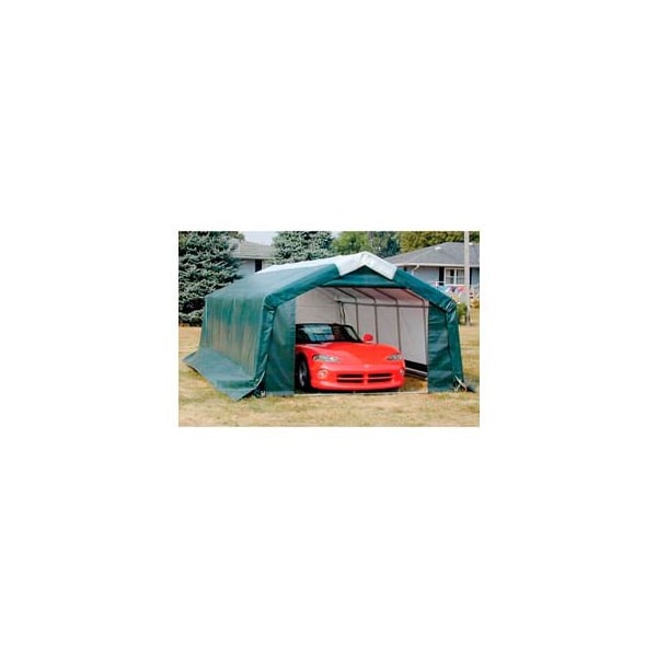 Clearspan Storage Master Garage 11'4"'W x 8'H x 20'L House Style Tan PB01100R4T - main